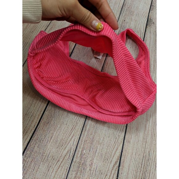 Wonderbody Women's Hot Pink Sports Bra Ribbed Size Medium - Picture 6 of 6